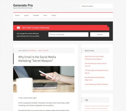 Generate Pro Theme 2.1.1