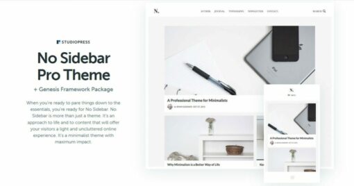 No Sidebar Pro Theme 1.0.4