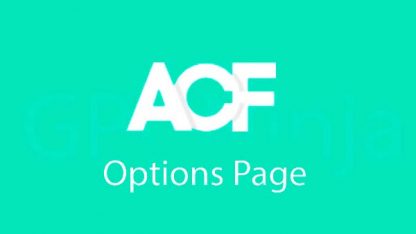 ACF Options Page 2.1.0