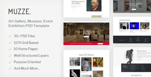 Muzze – Museum Art Gallery Exhibition Theme 1.5.7